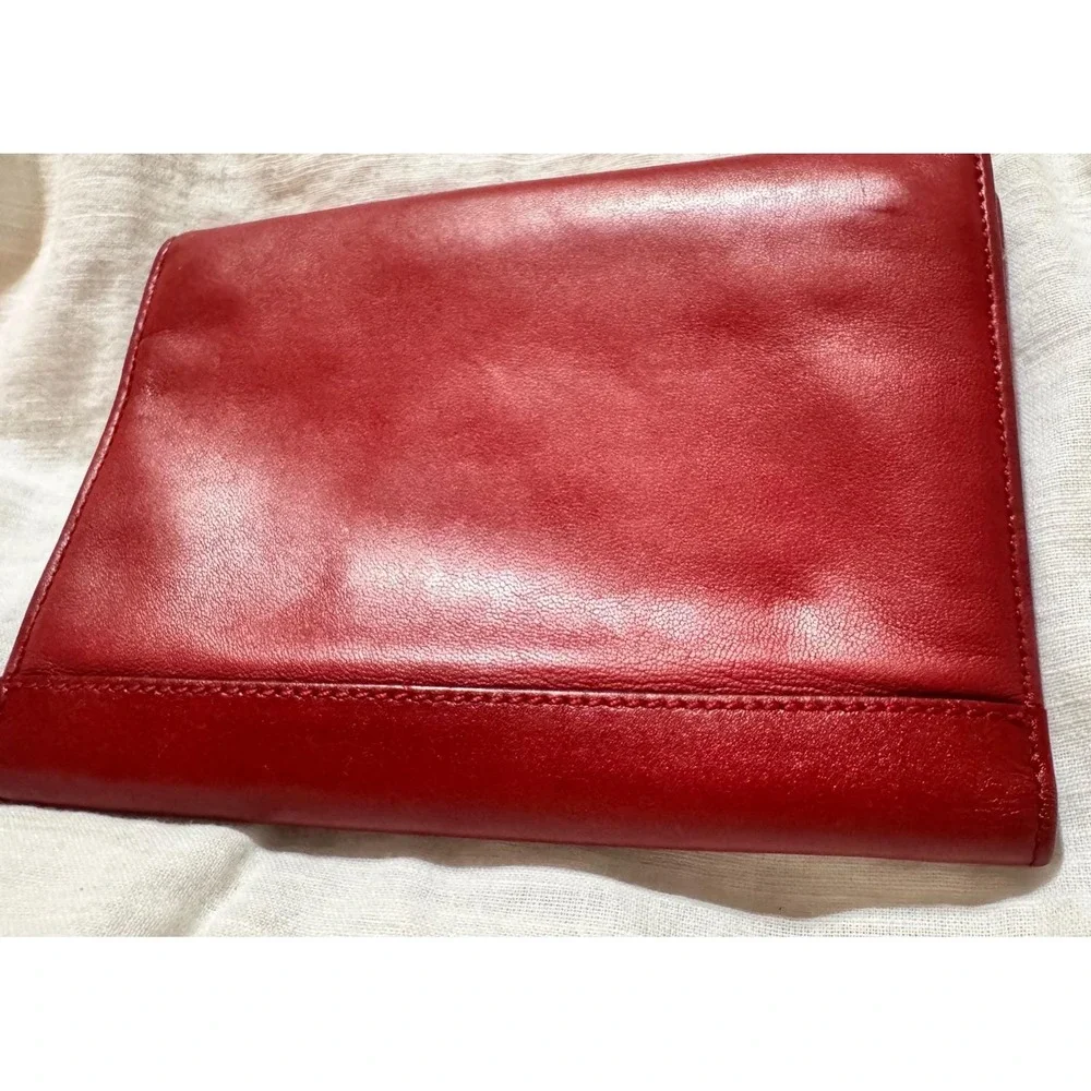 Loewe buttery‎ soft red leather Wallet,  Could be used as clutch GUC